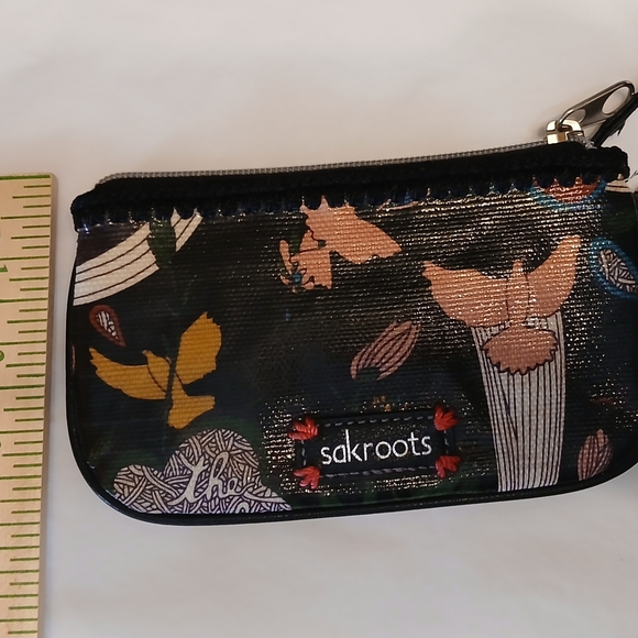 Sakroots Black Multicolor Women's Key, Coin, Card Holder - Picture 6 of 7